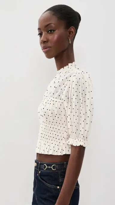 Ulla Johnson Rae Short Sleeve Cotton Top | Thumbnail 4