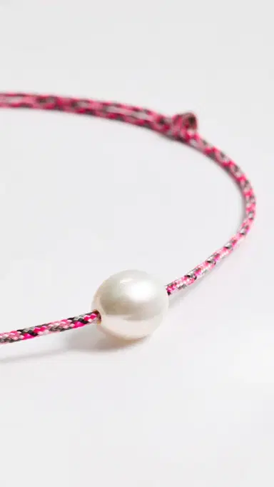 Zoe Chicco Baroque Pearl Paracord Necklace Multi One Size | Thumbnail 2