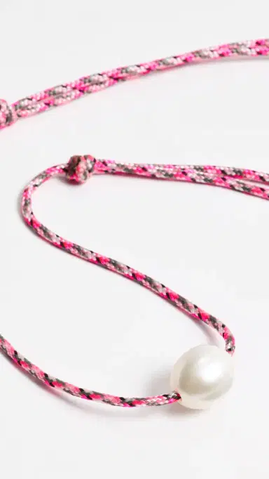 Zoe Chicco Baroque Pearl Paracord Necklace Multi One Size | Thumbnail 5
