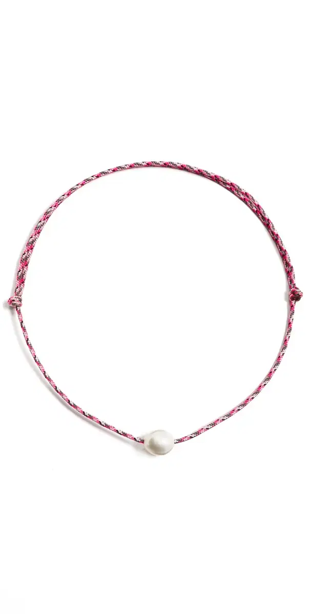 Zoe Chicco Baroque Pearl Paracord Necklace Multi One Size