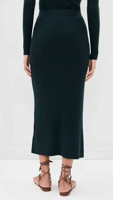 Zimmermann Valiant Straight Skirt Bottle Green | Thumbnail 3