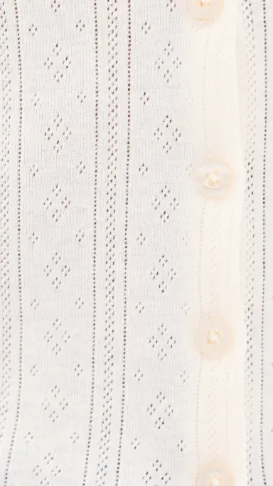 DAZE targazer Pointelle Cardigan Cloud Dancer | Thumbnail 6