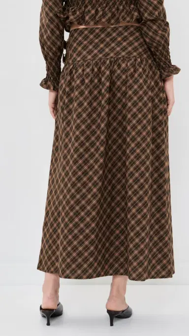 House of Sunny Check Buckle Skirt Multi Check 8 | Thumbnail 3