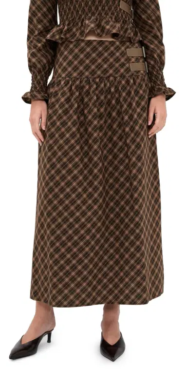 House of Sunny Check Buckle Skirt Multi Check 8 | Thumbnail 1