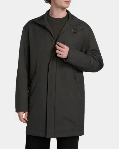 Emporio Armani Men's Lightweight Down Car Coat | Thumbnail 4 Emporio Armani Men's Lightweight Down Car Coat | Thumbnail 4