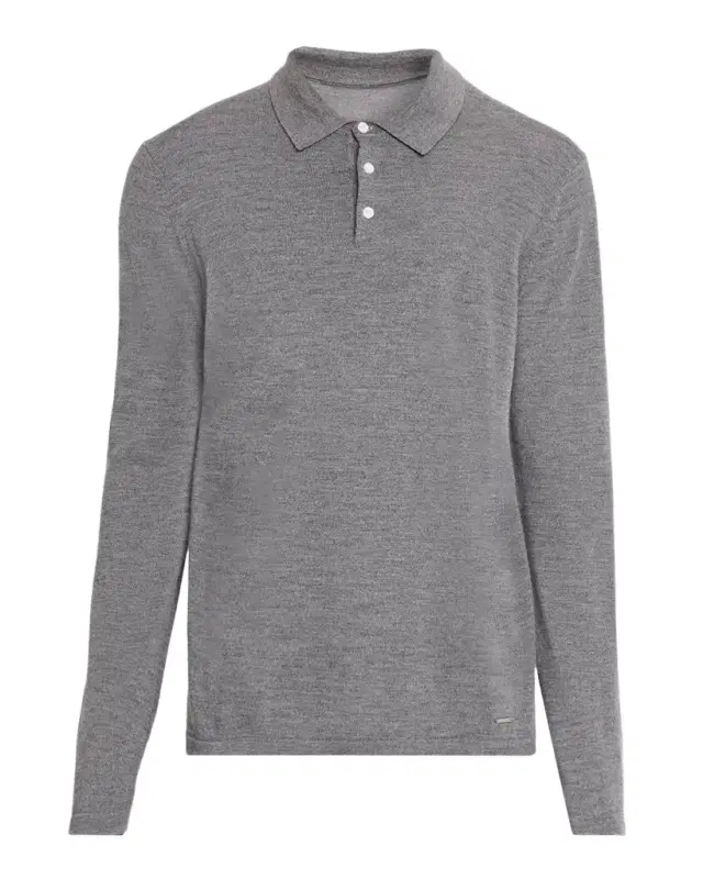 Simkhai Men's Reynolds Wool Long-Sleeve Polo Shirt