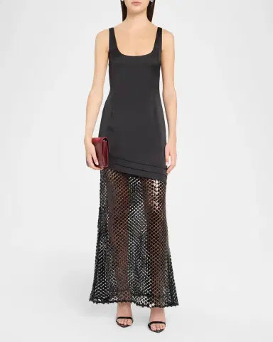 Ramy Brook Blossom Sleeveless Sequin Net Gown | Thumbnail 2