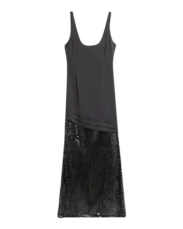 Ramy Brook Blossom Sleeveless Sequin Net Gown