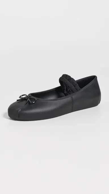 Melissa Sophie Scrunch Jelly Flats Matte Black | Thumbnail 2