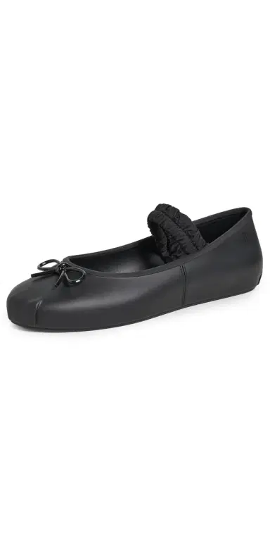 Melissa Sophie Scrunch Jelly Flats Matte Black | Thumbnail 1