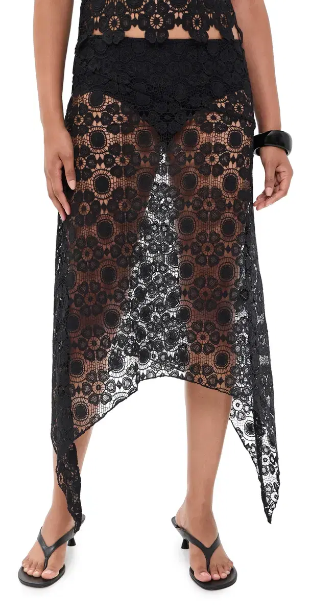 LIONESS Trophy Midi Skirt Noir