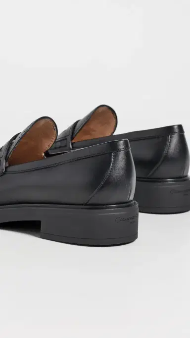 Gianvito Rossi Leather Loafers Black | Thumbnail 4 Gianvito Rossi Leather Loafers Black | Thumbnail 4