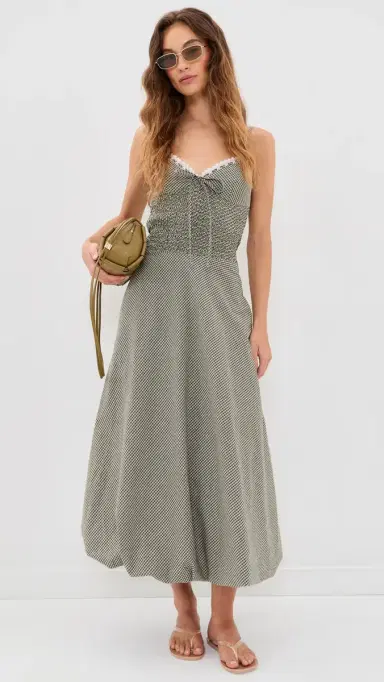 House of Sunny Gingham Balloon Cami Dress Multi Check | Thumbnail 2
