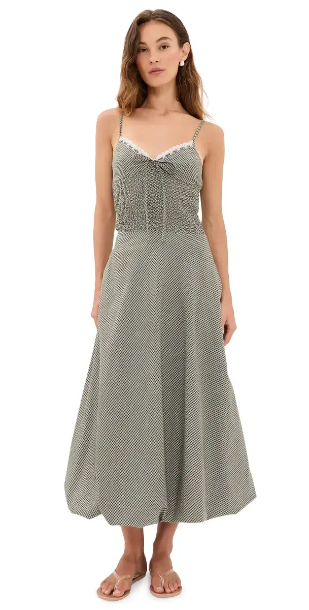 House of Sunny Gingham Balloon Cami Dress Multi Check