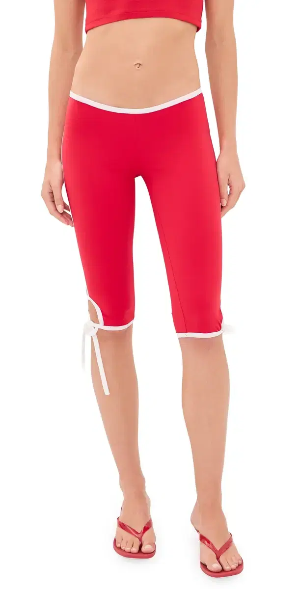 LIONESS unset Capri Leggings Crimson