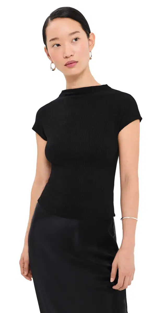 Sablyn Karlie lit Neck Tee Black