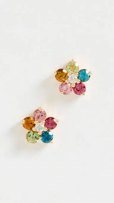 Ariel Gordon Jewelry Tourmaline and Diamond Aurora Studs | Thumbnail 2