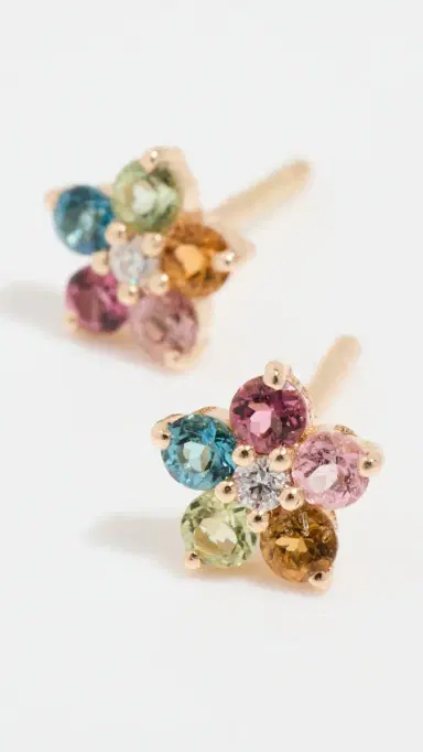 Ariel Gordon Jewelry Tourmaline and Diamond Aurora Studs | Thumbnail 4
