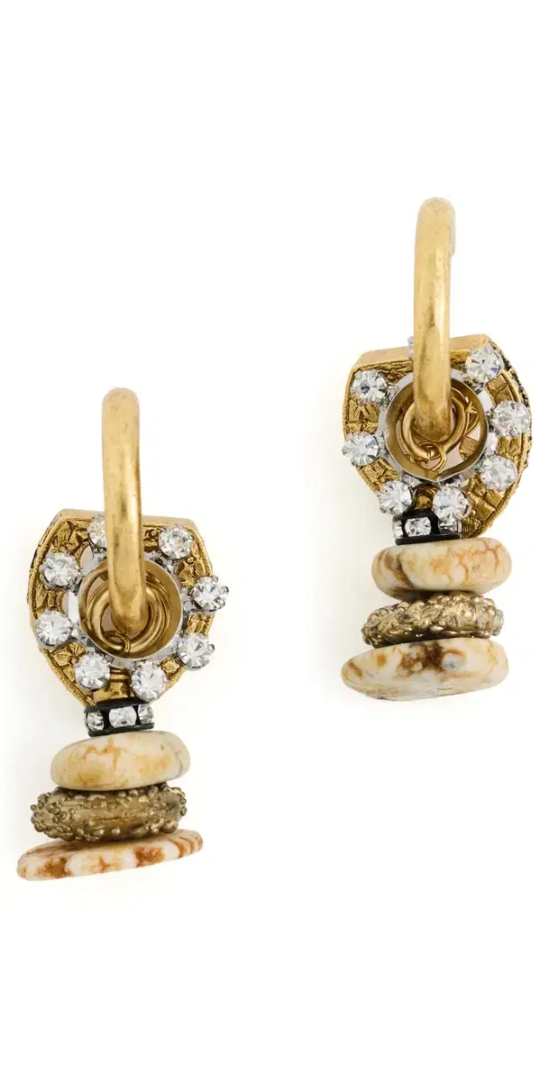Elizabeth Cole Aurmia Stone Earrings Crystal