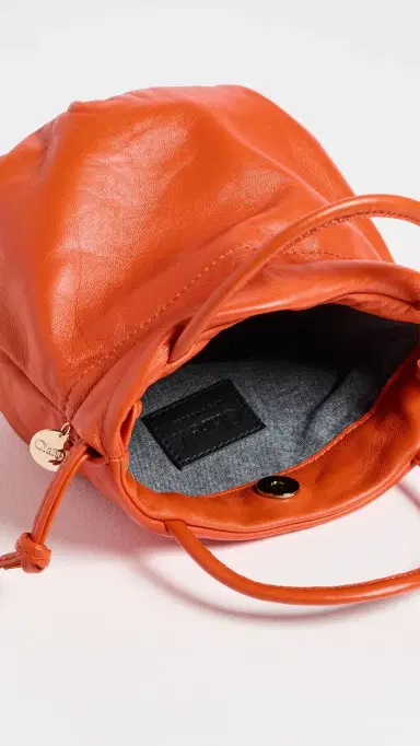 Clare V. Emma Nappa Leather Mini Bag L'Orange One Size | Thumbnail 6 Clare V. Emma Nappa Leather Mini Bag L'Orange One Size | Thumbnail 6