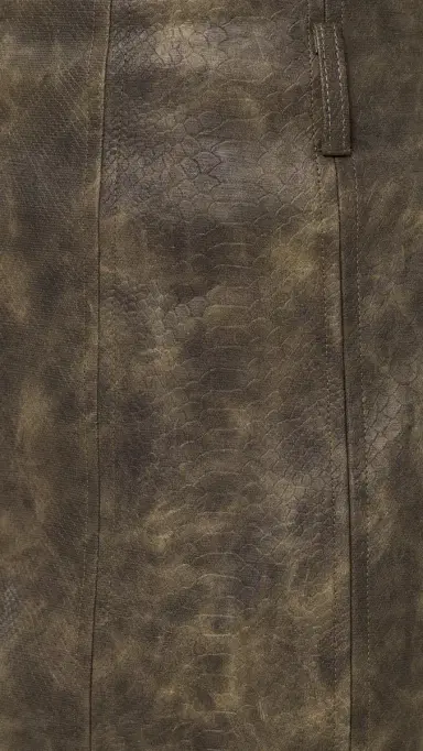 En Saison Faux Leather Margot Midi Skirt Olive | Thumbnail 6 En Saison Faux Leather Margot Midi Skirt Olive | Thumbnail 6