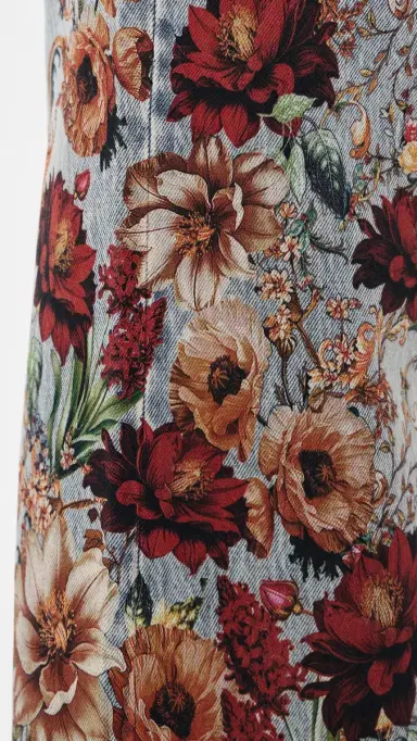 ALICE + OLIVIA Chic Floral Jeans Rockstar Blue/Floral Radiance | Thumbnail 6