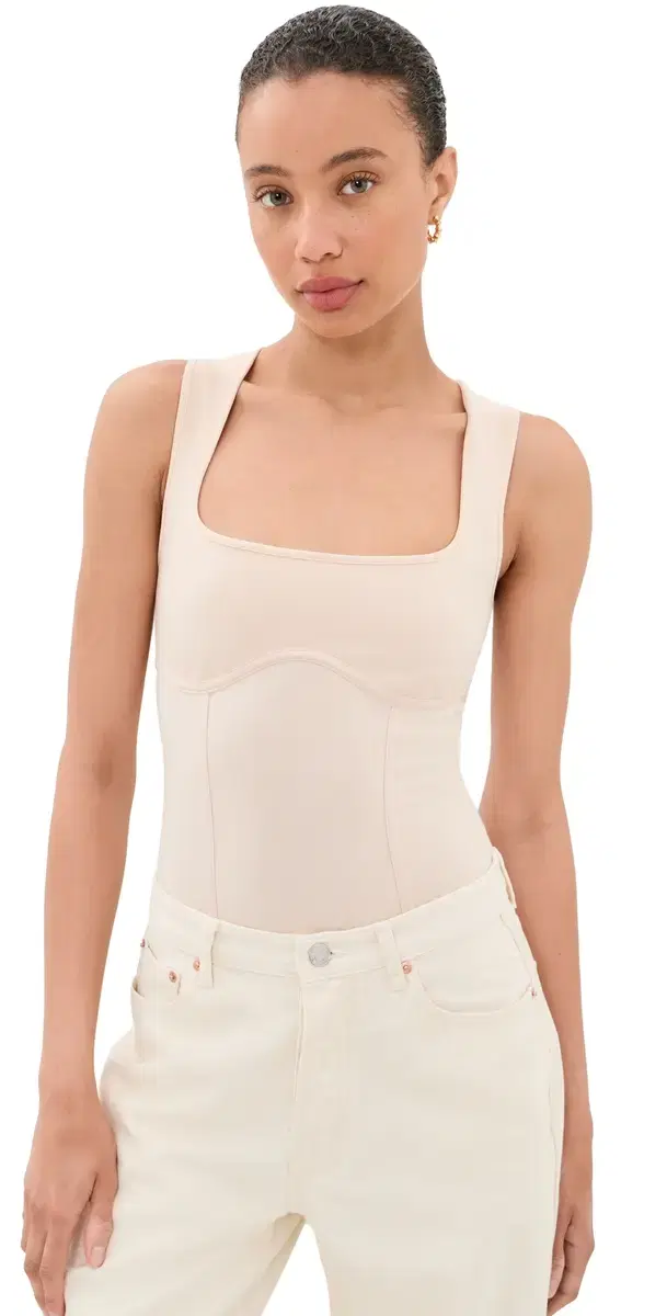Fleur du Mal coop Bodysuit Tahini