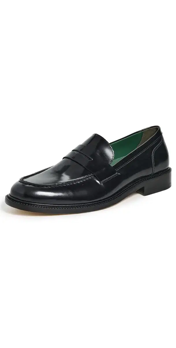 Townee Penny Loafers Black Polido Leather