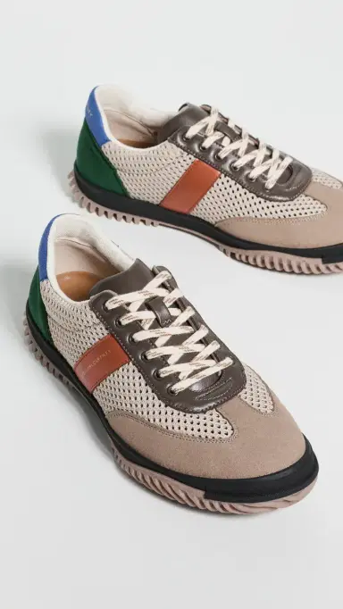 Stella McCartney Suede and Mesh Sneakers Multi Mix | Thumbnail 5