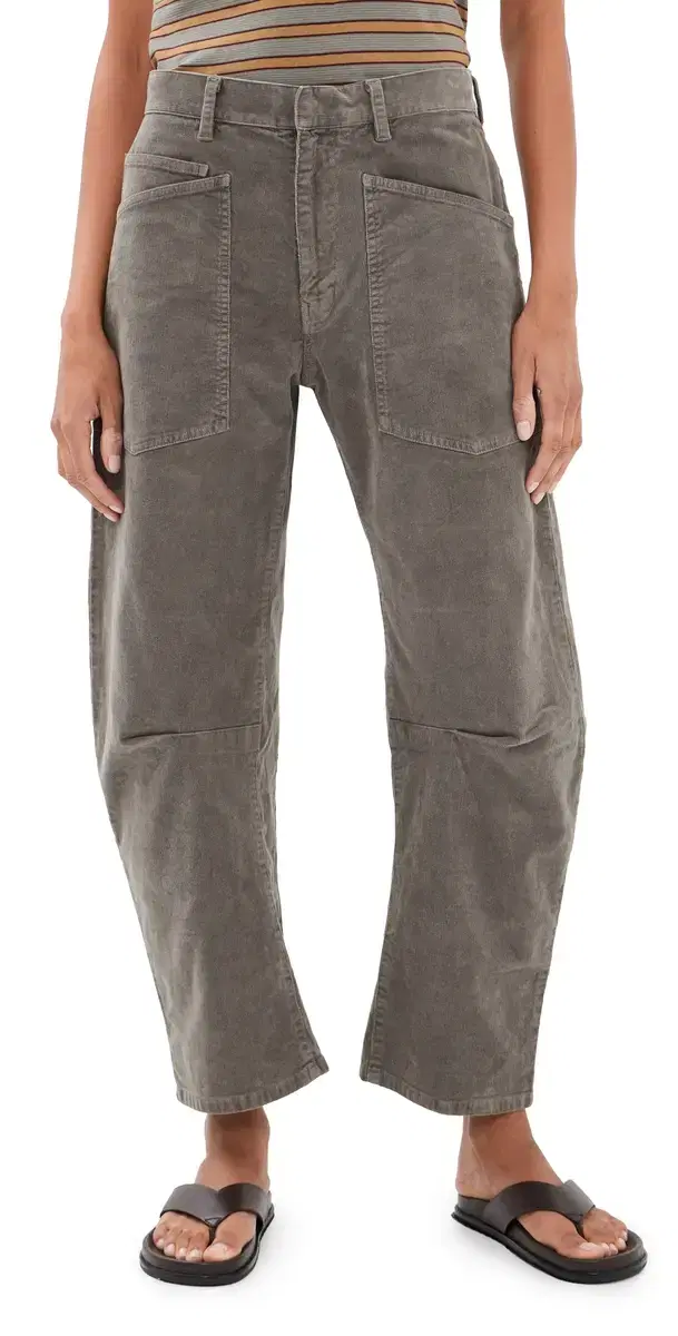 Shon Barrel Pants Sage Grey