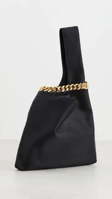 Stella McCartney Falabella Satin Wristlet Bag Black One Size | Thumbnail 4