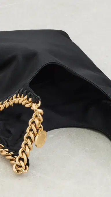 Stella McCartney Falabella Satin Wristlet Bag Black One Size | Thumbnail 6