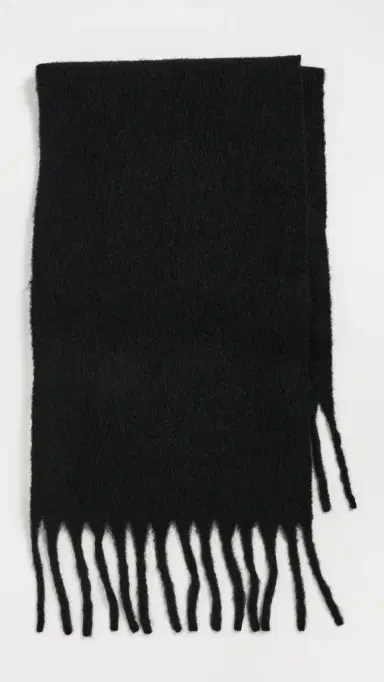 Hat Attack Cozy Solid Scarf Black One Size | Thumbnail 2