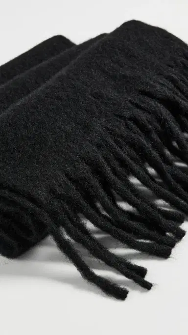 Hat Attack Cozy Solid Scarf Black One Size | Thumbnail 4