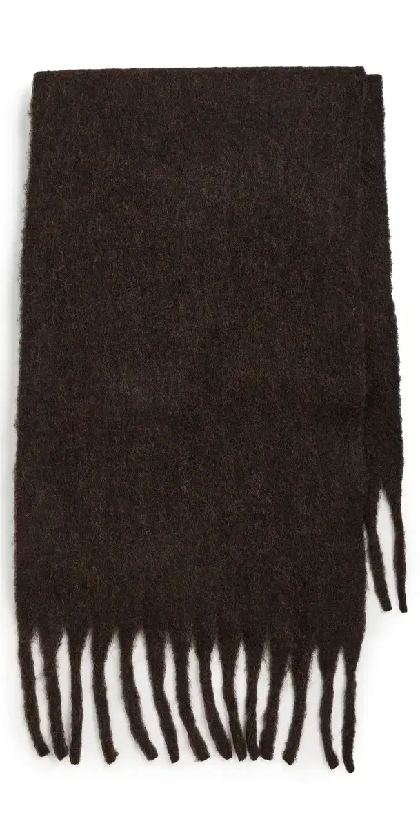 Hat Attack Cozy Solid Scarf Deep Chocolate One Size