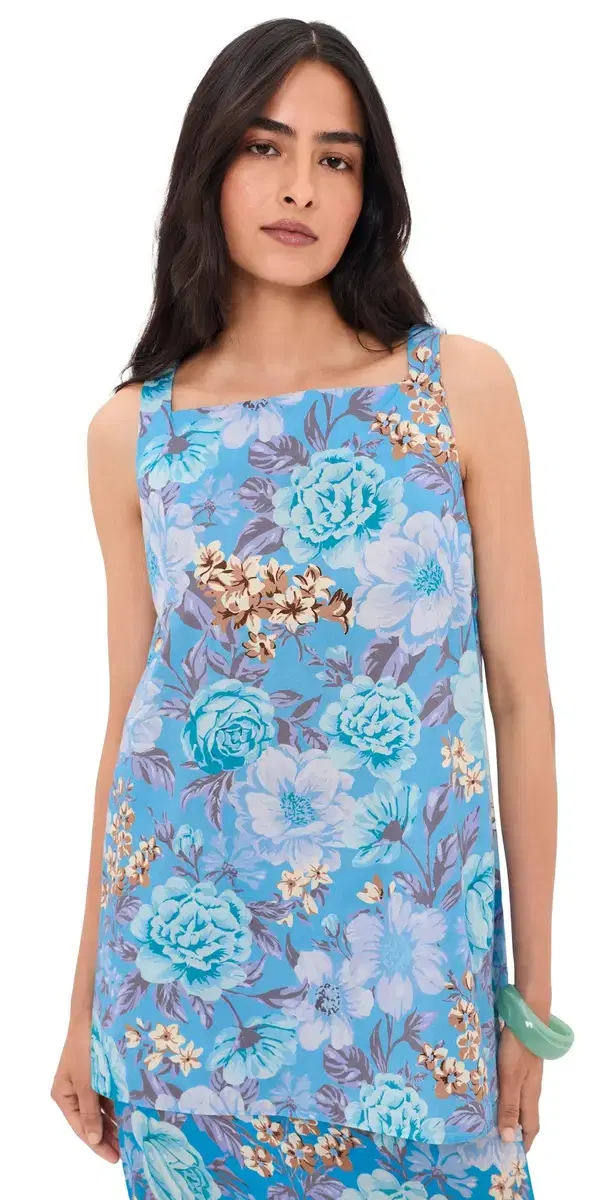 La Maregold The Clara Top Turquoise Garden ymphony