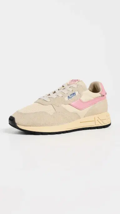 Autry Reelwind Low Suede Sneakers Ecru/Geranium Pink 39 | Thumbnail 2 Autry Reelwind Low Suede Sneakers Ecru/Geranium Pink 39 | Thumbnail 2
