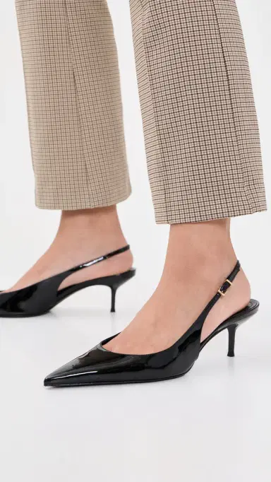 Schutz Paola Mid Slingback Kitten Heels Black | Thumbnail 3 Schutz Paola Mid Slingback Kitten Heels Black | Thumbnail 3