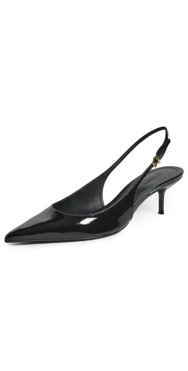 Schutz Paola Mid Slingback Kitten Heels Black | Thumbnail 1 Schutz Paola Mid Slingback Kitten Heels Black | Thumbnail 1