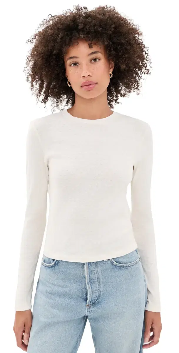 RE/DONE 90s Baby ong Sleeve Tee Vintage White