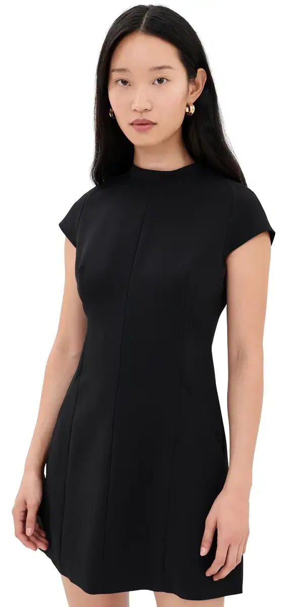 Theory Raglan Mini Dress Black