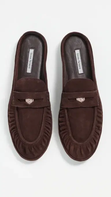 Emme Parsons Monceaux Mules Chocolate Suede | Thumbnail 5