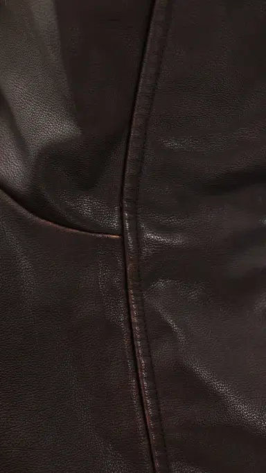 Lioness Shoreline Funnel Faux eather Jacket Chocolate | Thumbnail 6