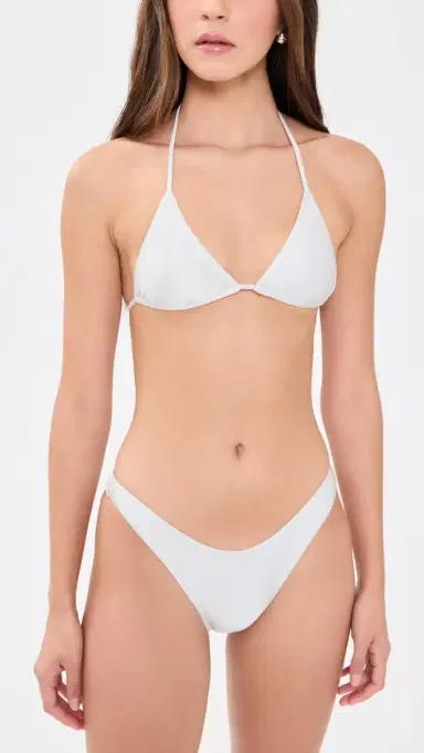Frankies Bikinis Dove Satin Bikini Bottoms oon | Thumbnail 4
