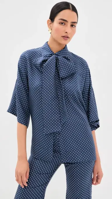 FRANÇOISE Blake Shirt Marine | Thumbnail 2