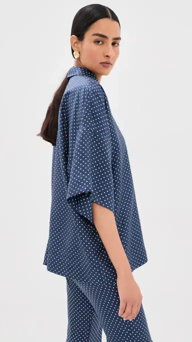 FRANÇOISE Blake Shirt Marine | Thumbnail 4