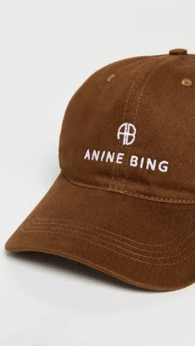ANINE BING Jeremy Baseball Cap Dark Camel One Size | Thumbnail 5