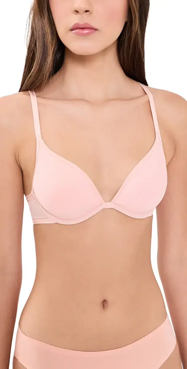 b.tempt'd by Wacoal b. tempt'd by Wacoal Full Transparency Plunge Contour Bra Rose Smoke