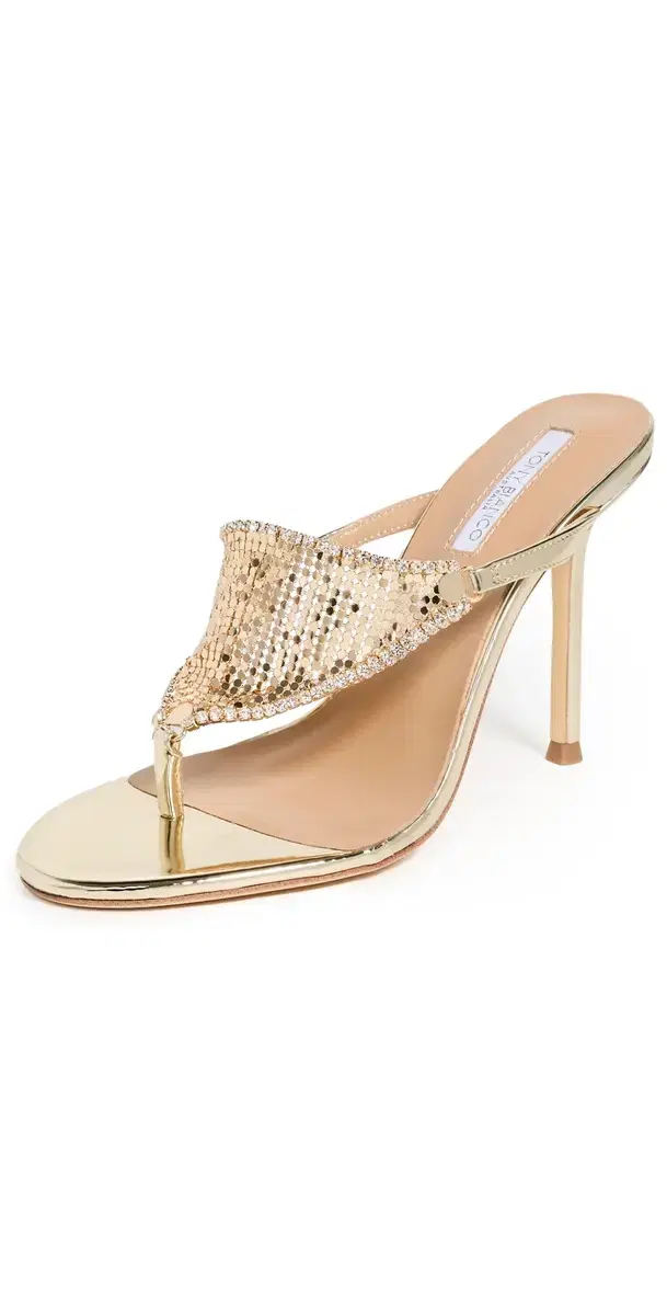 Tony Bianco Demure Heels Gold Glomesh