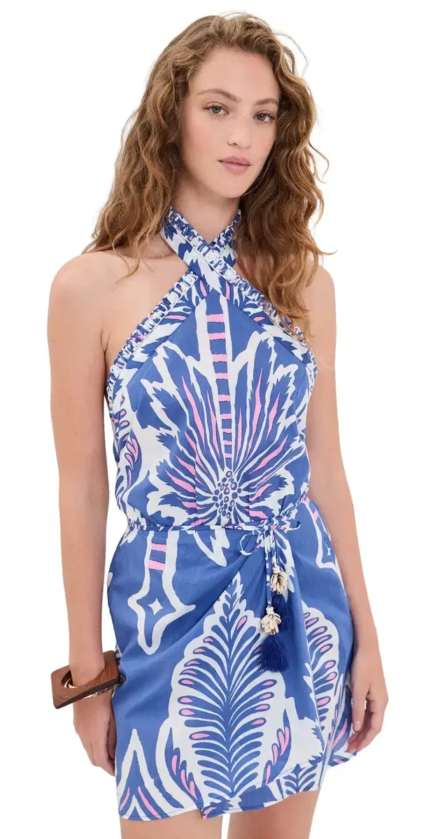 Poupette St Barth anon Mini Dress Royal Cartagena